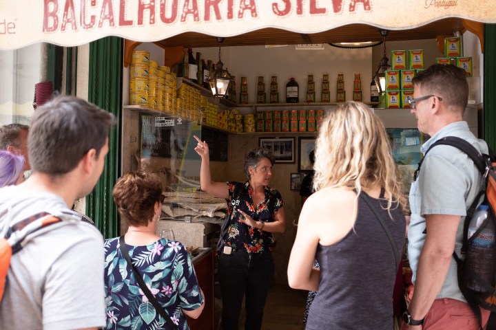 a group of people standing in front of a crowd