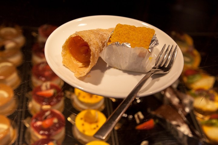 a close up of a plate of food