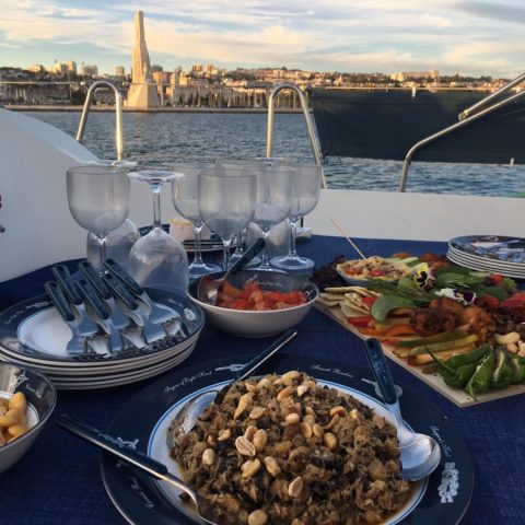 a plate of food on a table