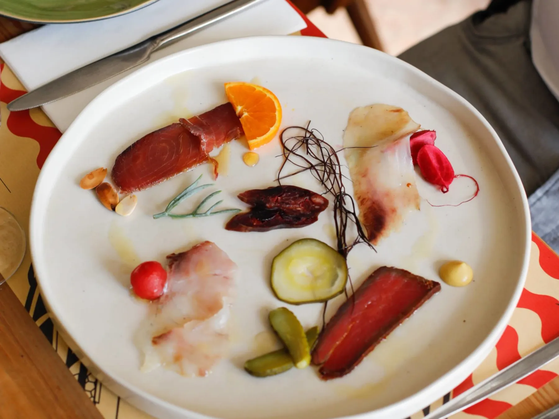 a plate of food on a table
