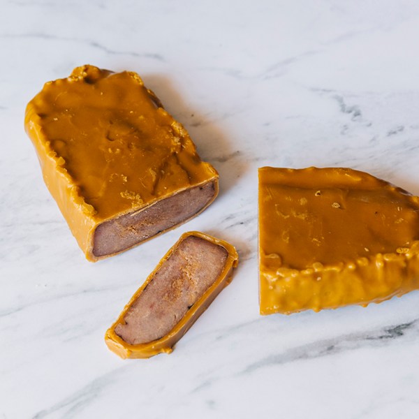 a piece of cake covered in snow