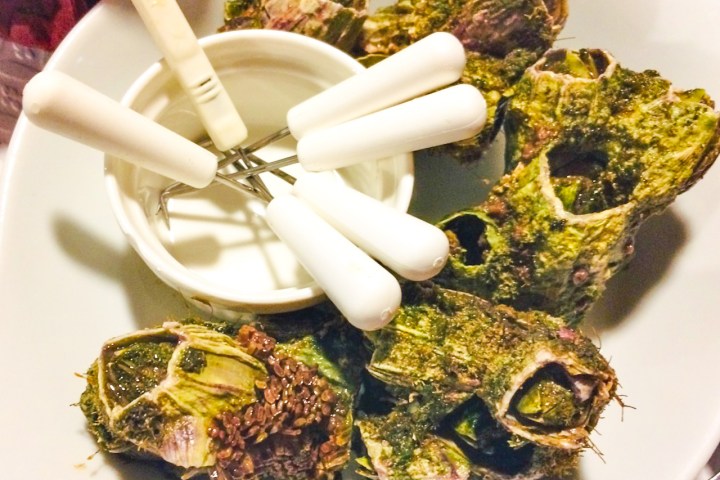 a plate of food on a table