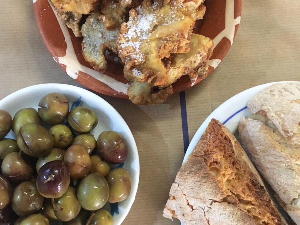 a plate of food on a table