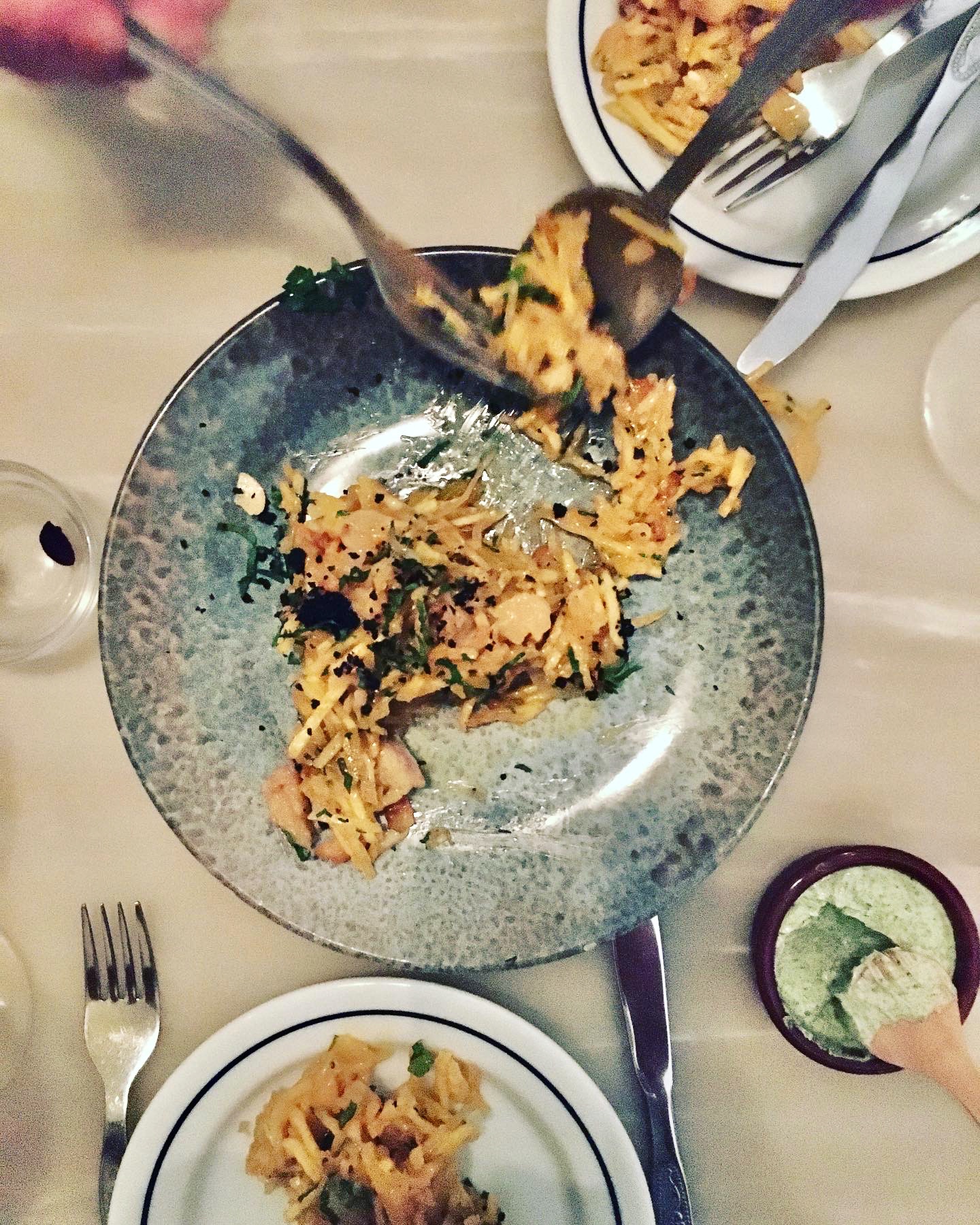 a plate of food on a table