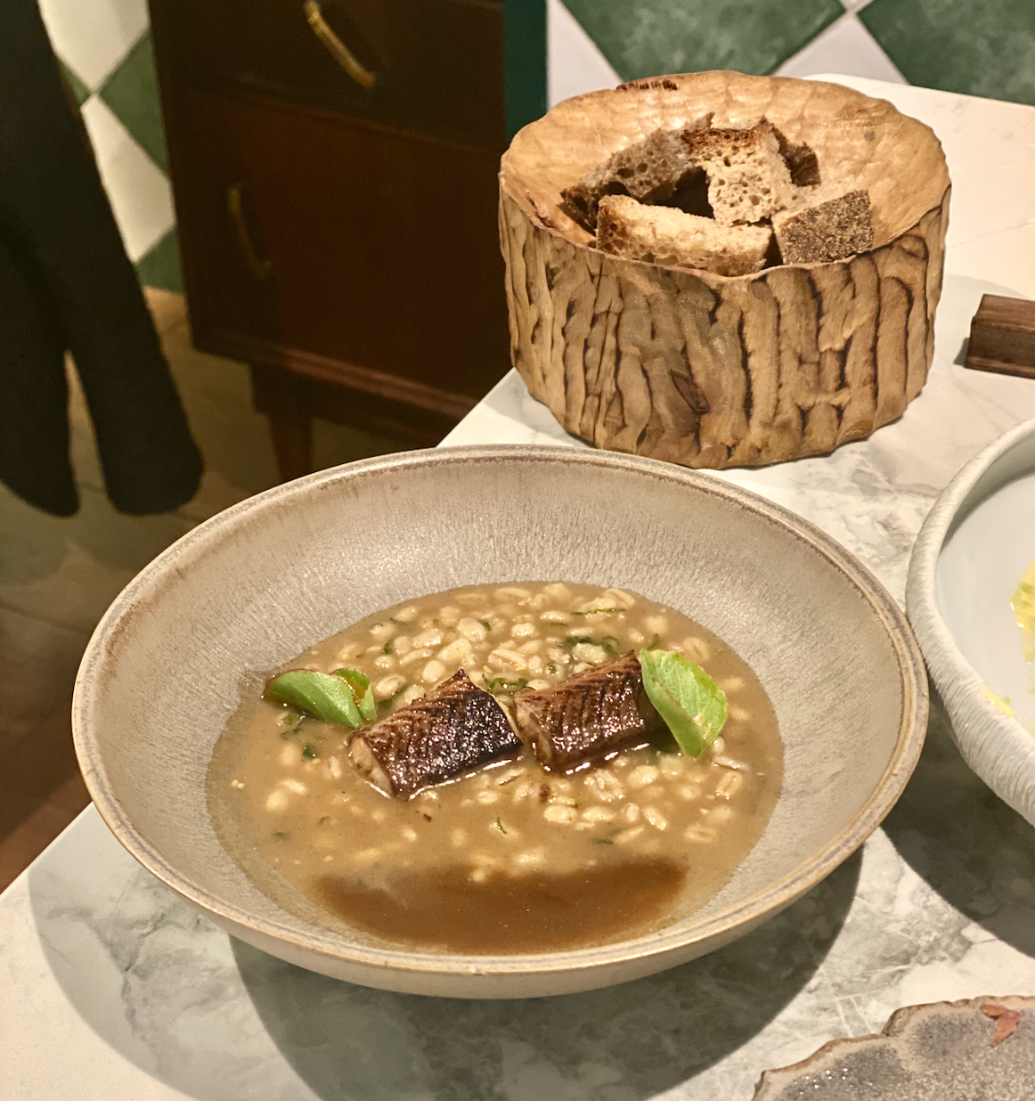 a bowl of food on a plate