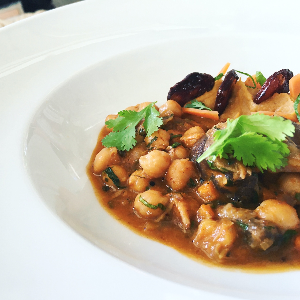 a plate of food with stew
