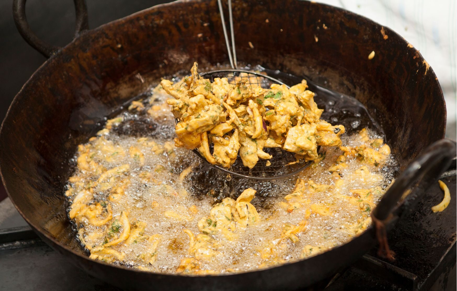 a pan of food on a stove