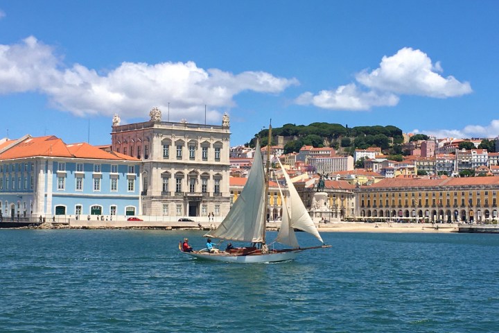 a small boat in a large body of water