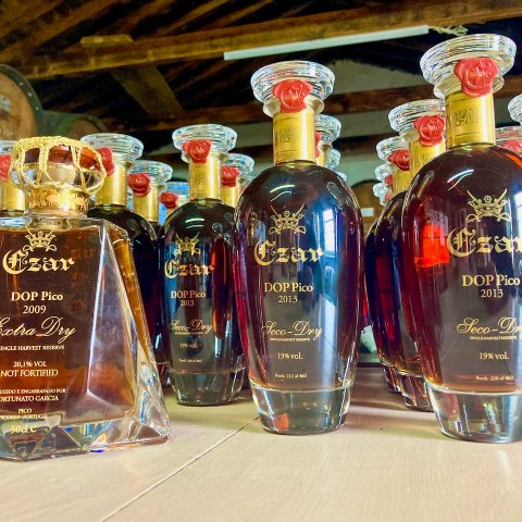 an empty bottle on a table