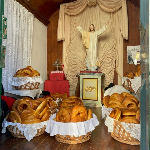 food on a wooden table