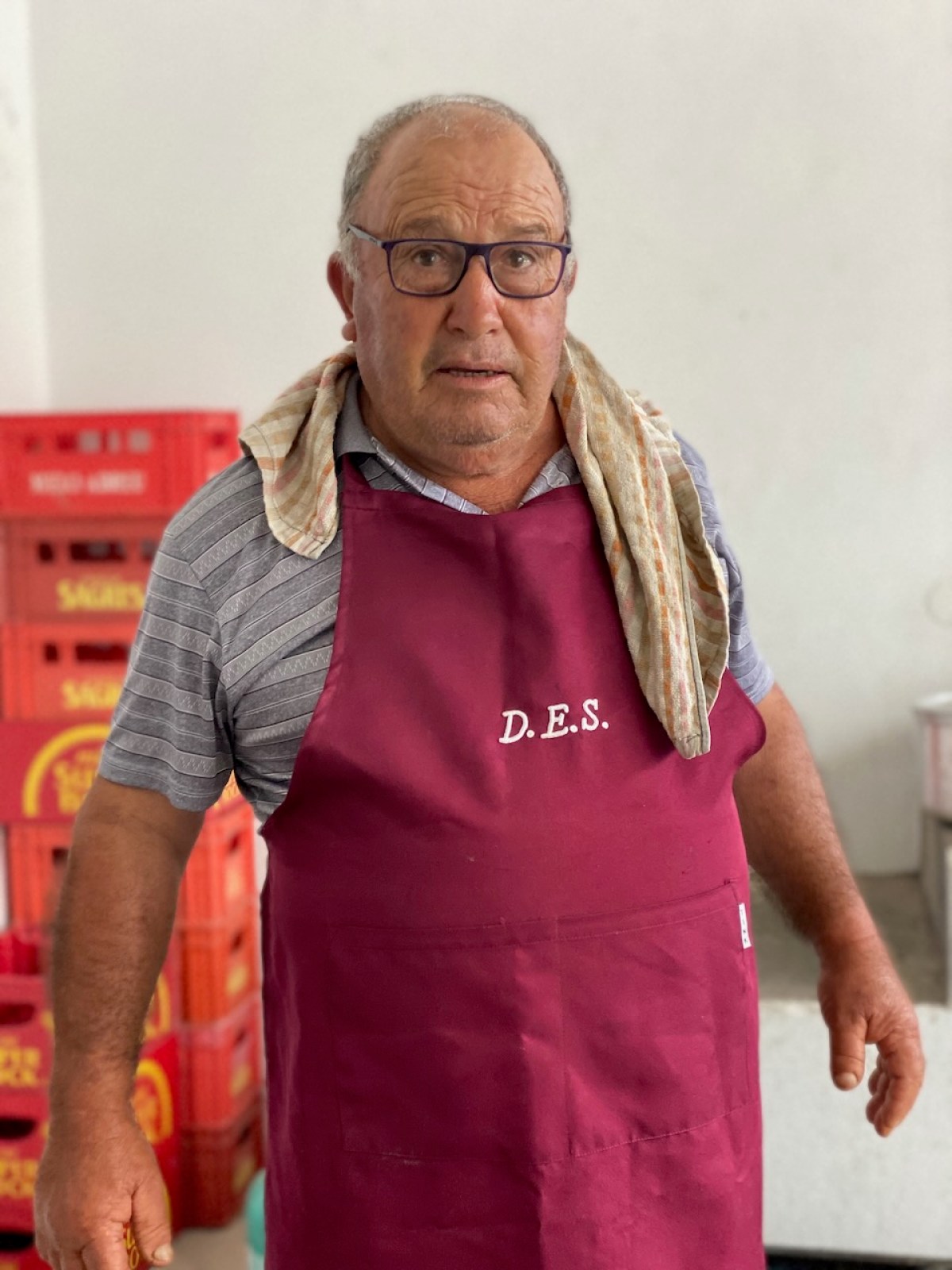 a man wearing a pink shirt