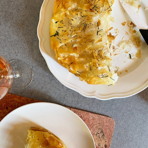 a plate of food sitting on a table