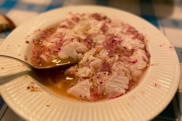 a piece of food on a plate