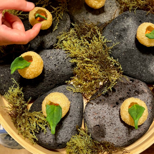 a close up of a plate of food