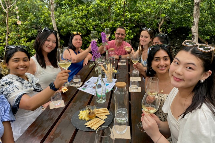 Theodore Hamm et al. posing for the camera