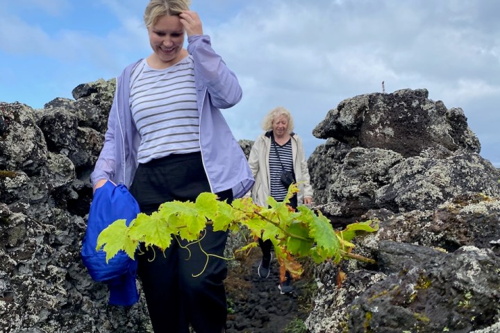 a person standing on a rock